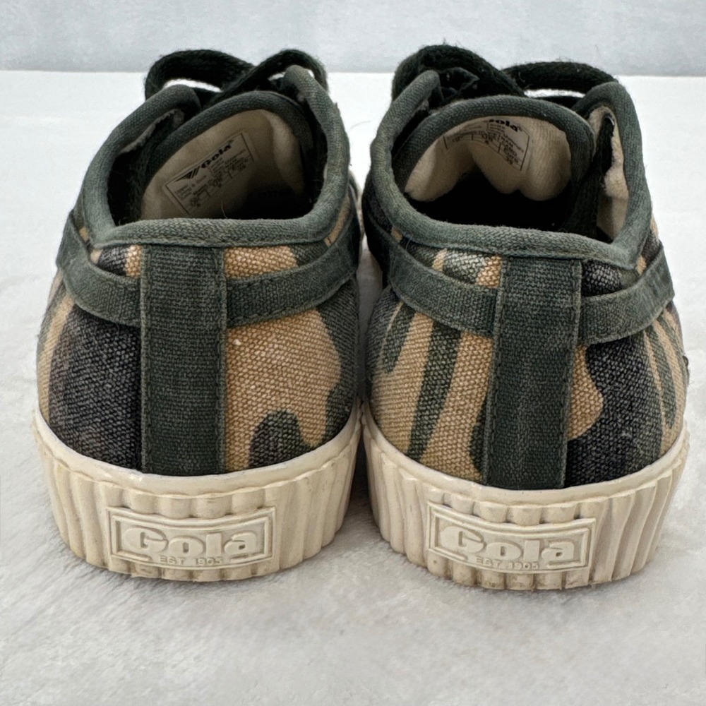 Gola Camouflage Canvas Sneakers in Green, Brown, Black - Picture 8 of 11
